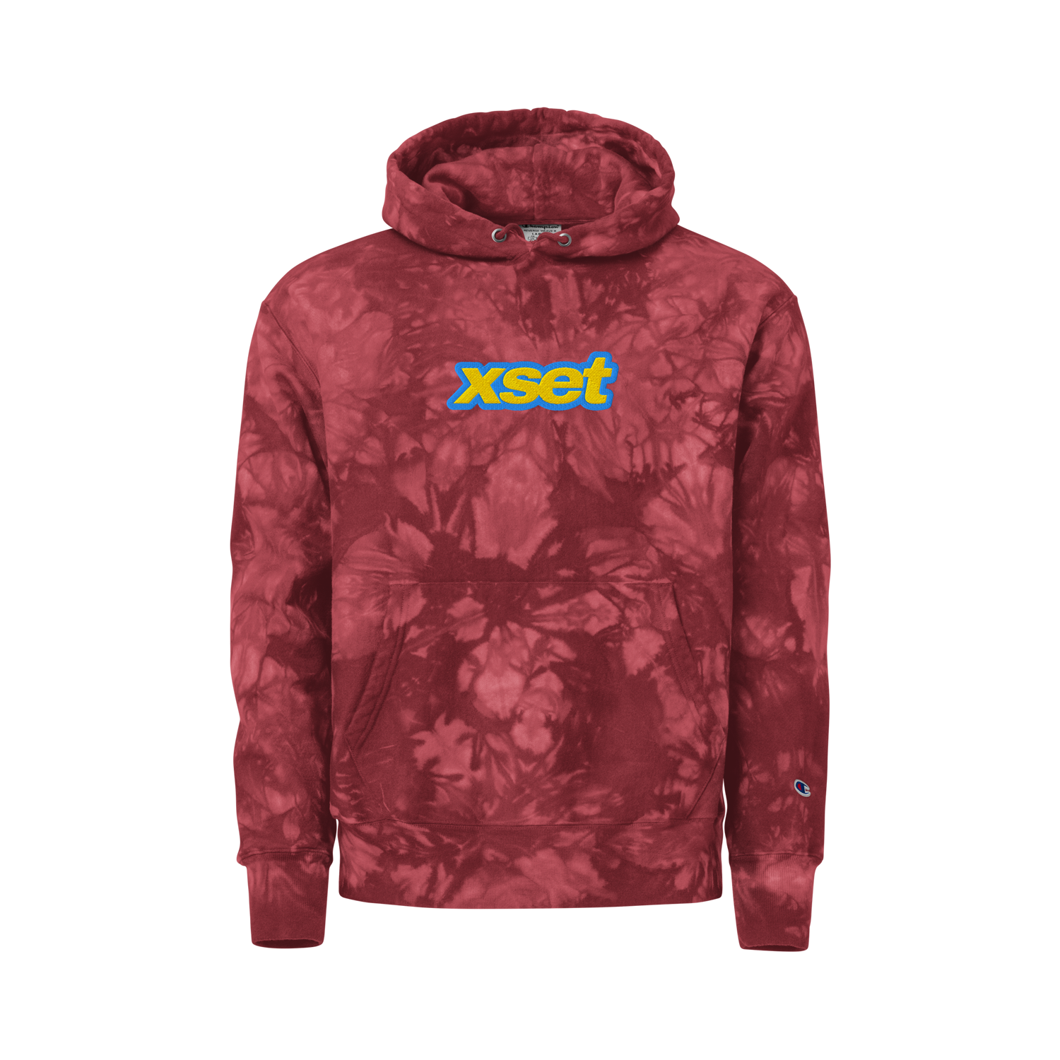 The Crimson Chaos Xset x Champion Embroidered hoodie