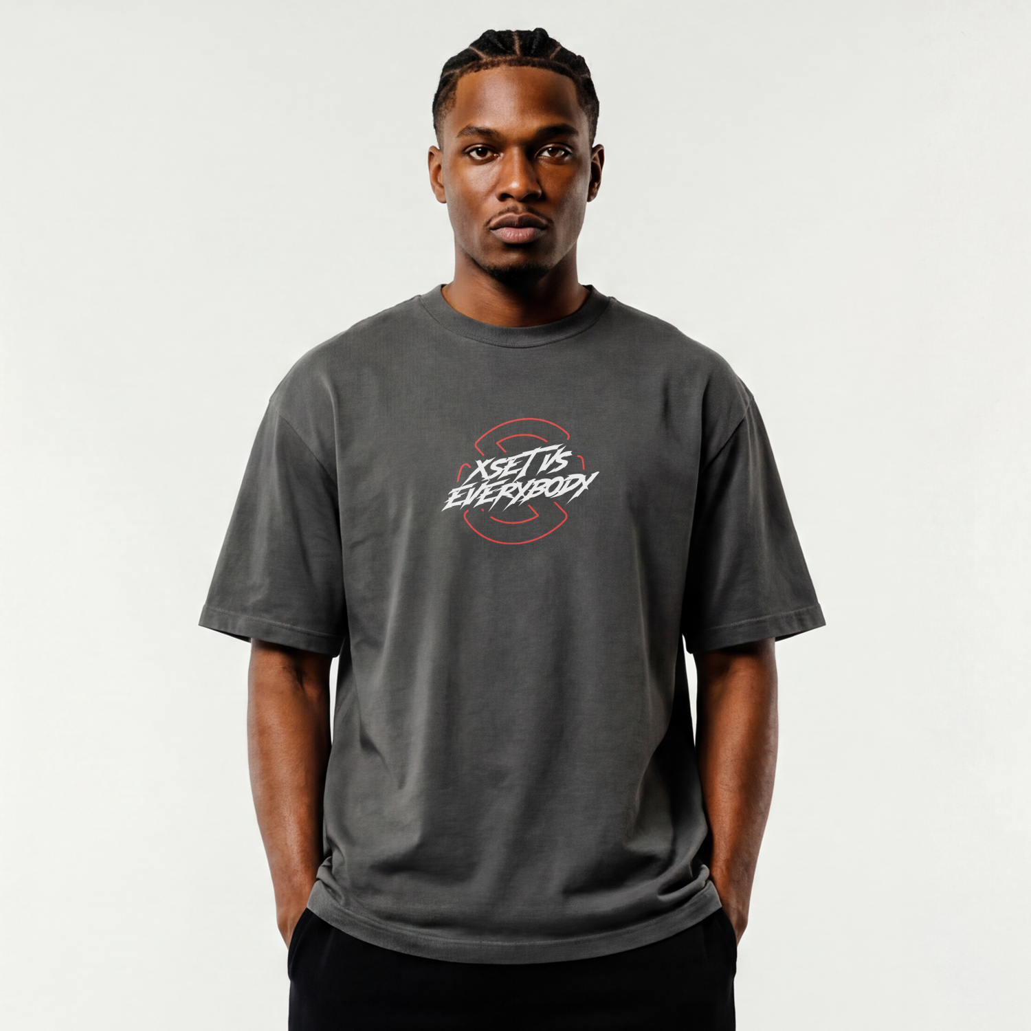 XSET VS Everybody Tee (Faded Grey)