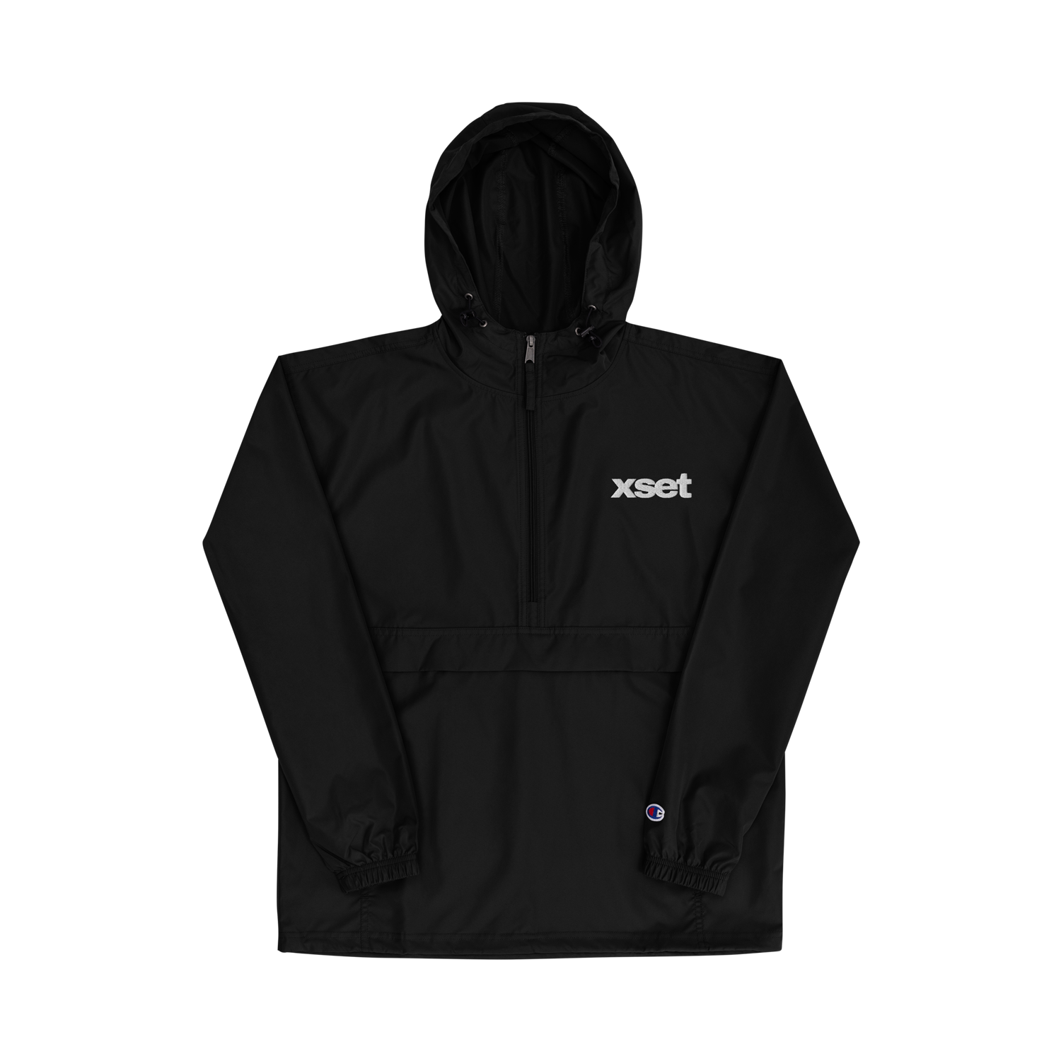 XSET Embroidered Champion Packable Jacket - Black