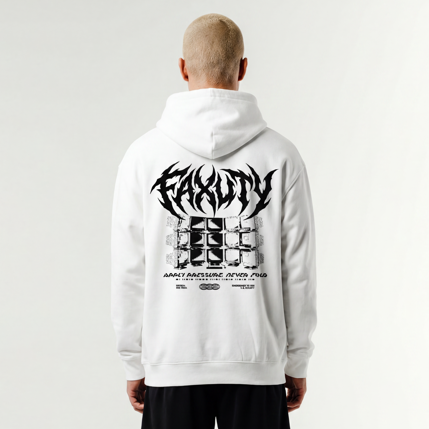 FAX NEVER FOLD HOODIE (WHITE)