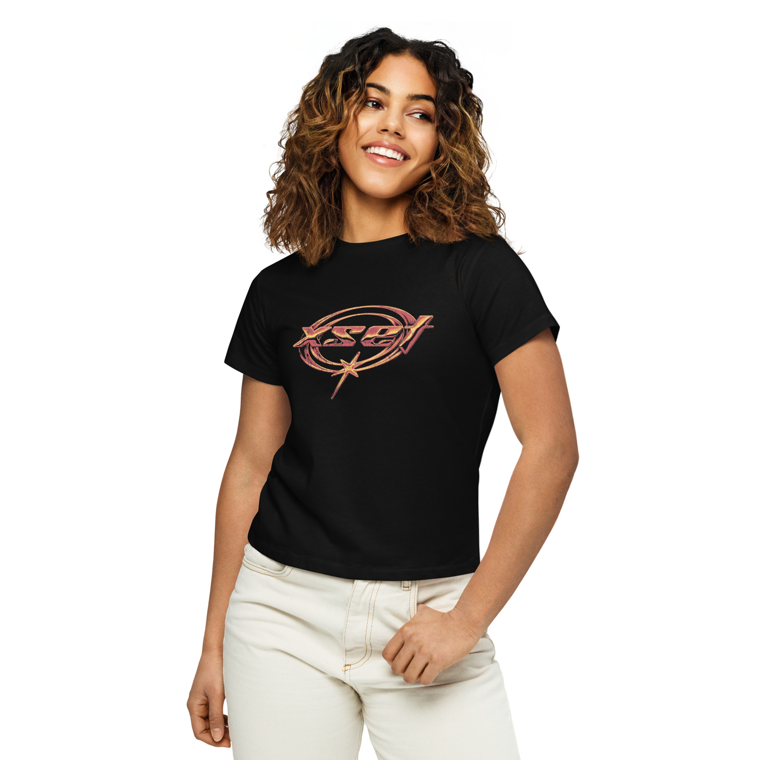 Orange Crush Women's high-waisted tee