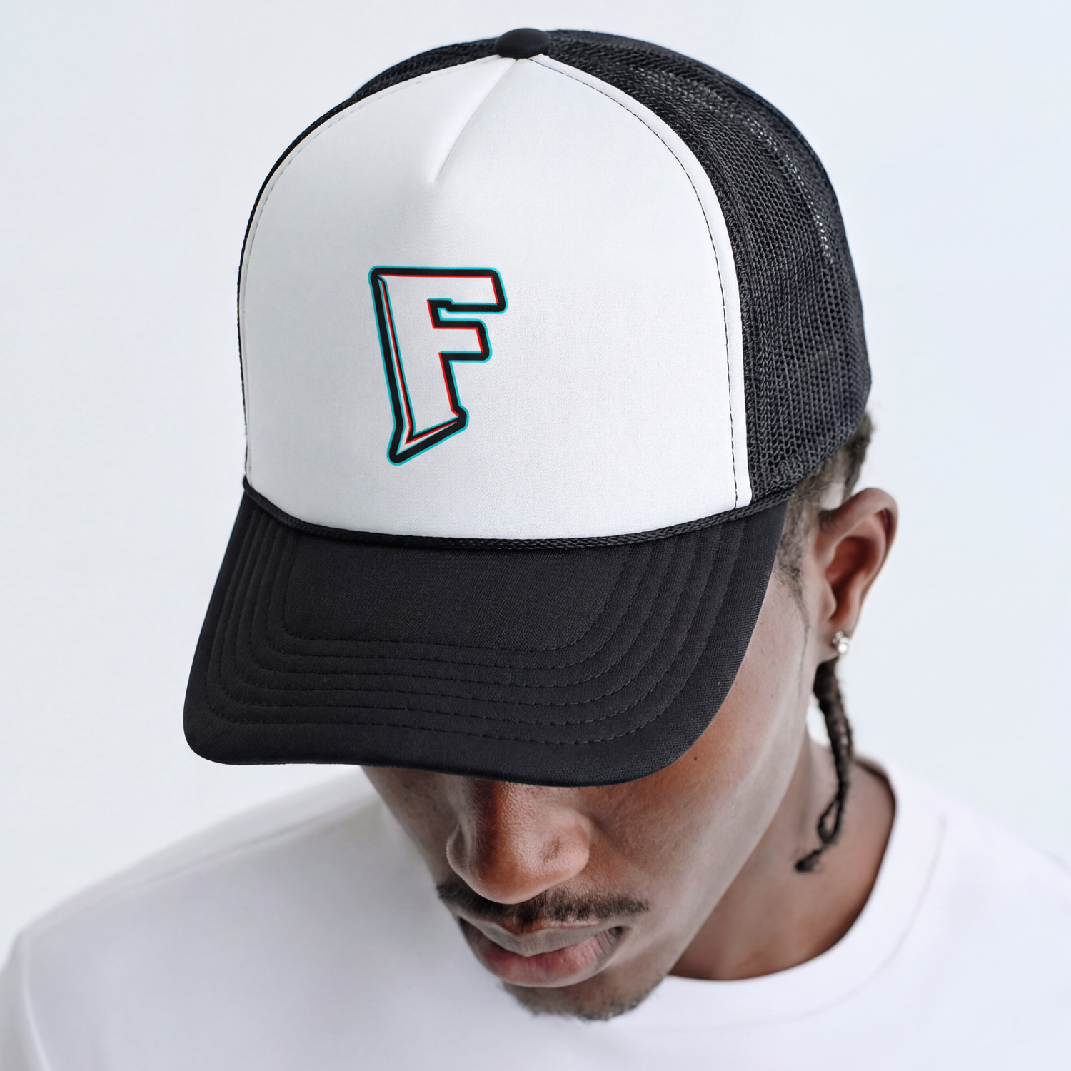 Fax Logo Foam trucker hat (Black)